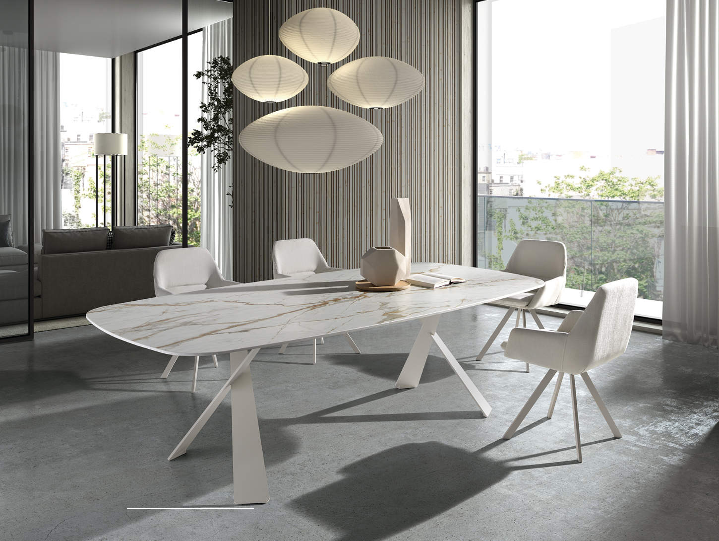 Kreta Dekton Barrel Dining Table